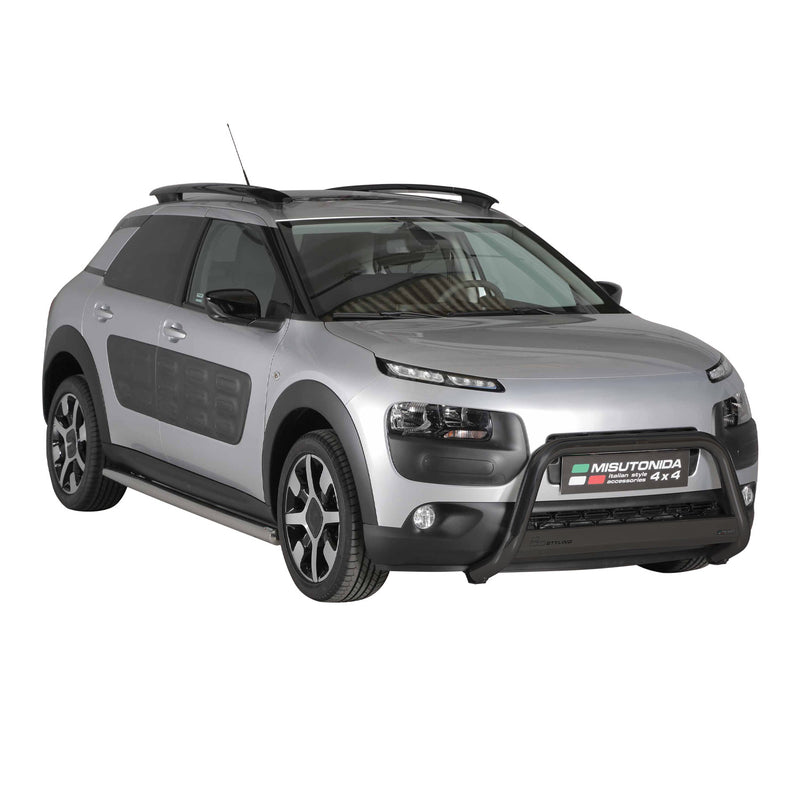 Pare-buffle Avant pour Citroen C4 Cactus 2014-2020 63 mm en Acier Noir