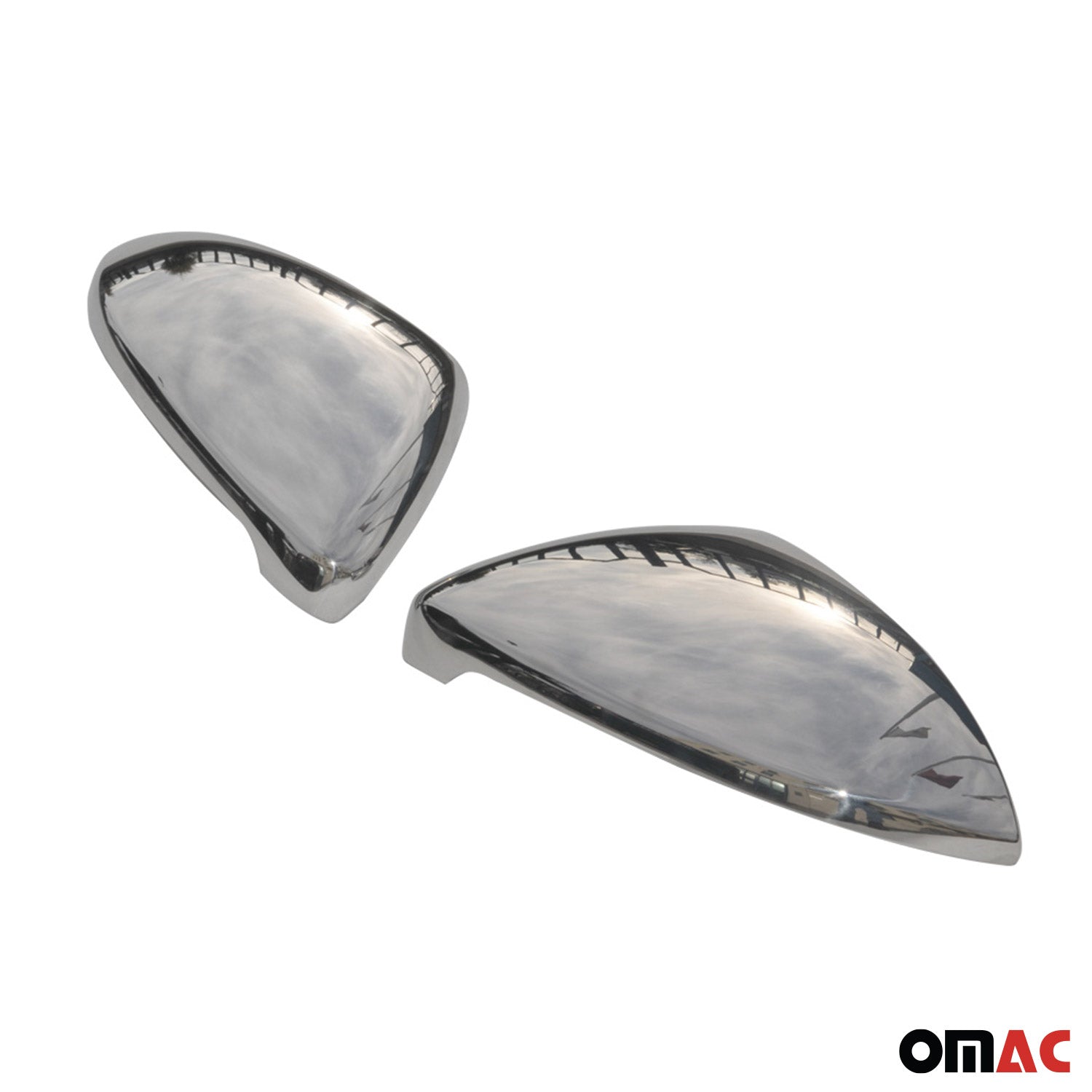 Coques de Rétroviseurs pour VW Touran 5T 2015-2026 en Acier Chromé Argent
