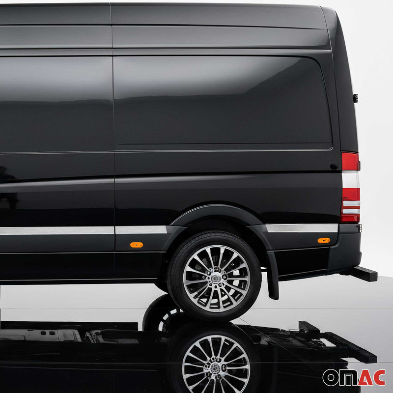 Baguette protection Latérale de porte pour VW Crafter 2006-2017 L2 Chromé Brossé