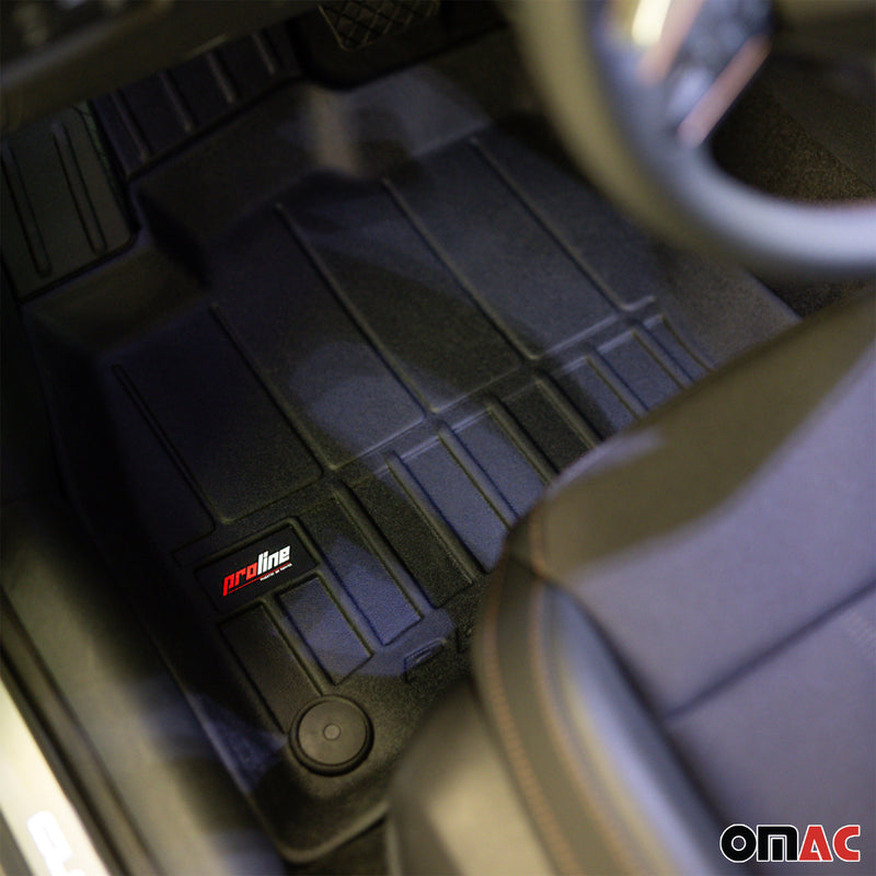 OMAC Tapis de sol caoutchouc pour BMW Série 2 Coupé G42 2021-2025 4Pcs Noir