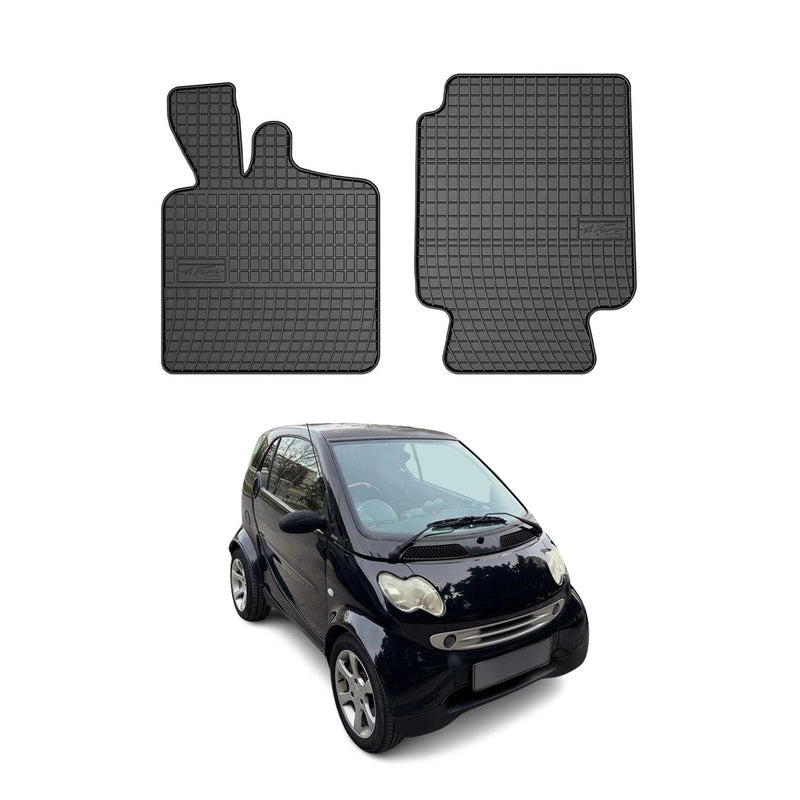 Tapis de Sol pour Smart Fortwo 1998-2007 Caoutchouc Noir