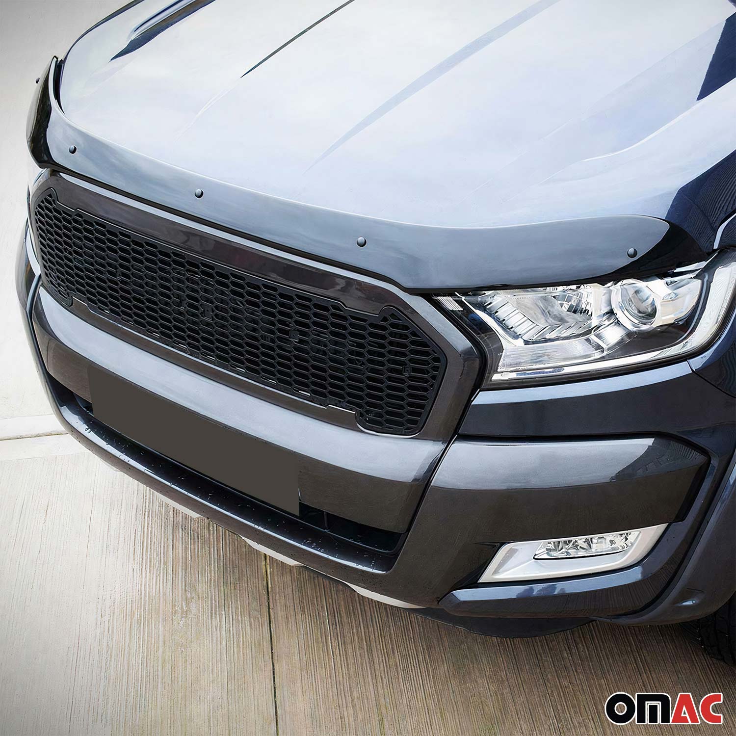 Deflecteurs d'air capot de voiture pour Ford Ranger 2015-2022 Acrylique Noir