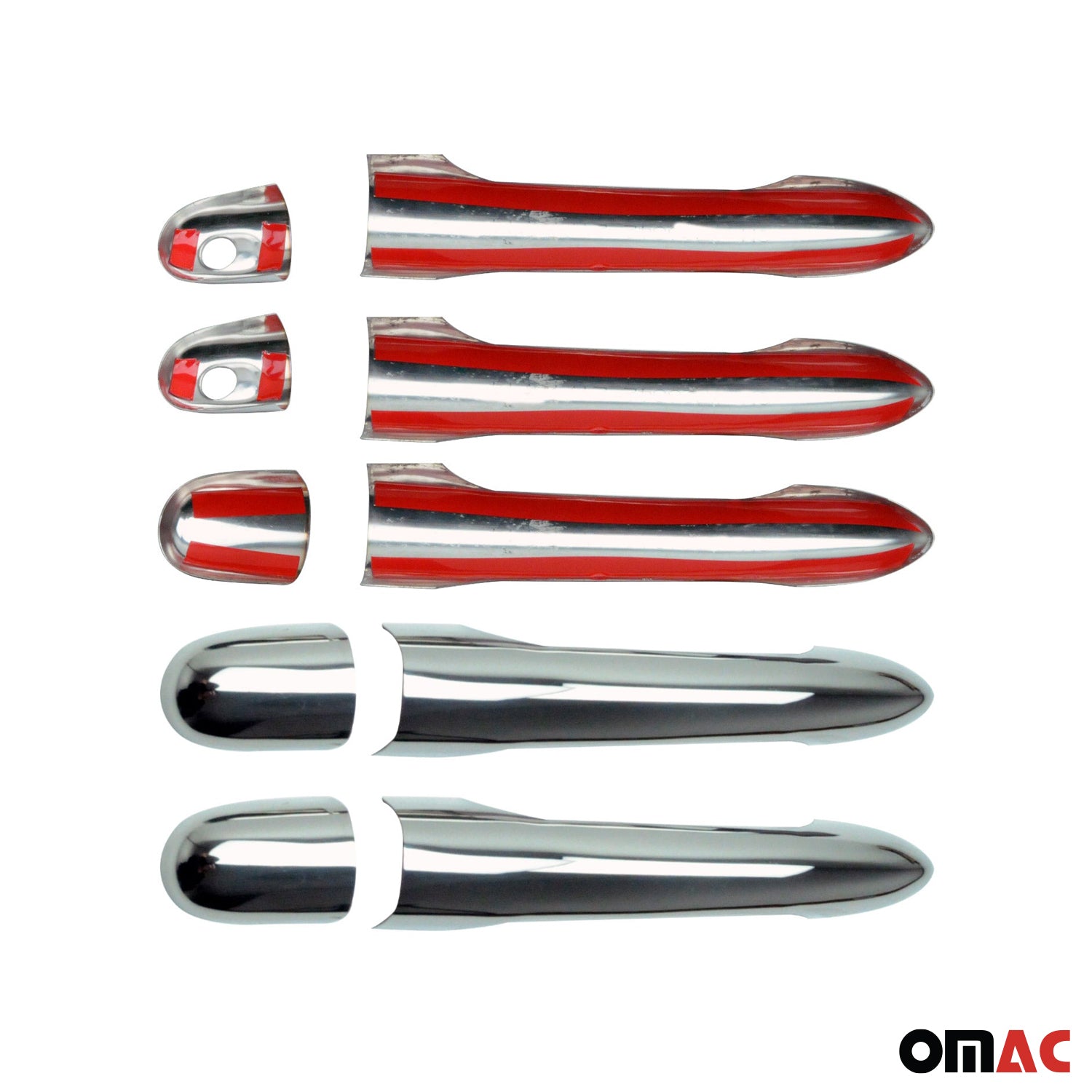 Couverture poignée de porte pour Renault Kangoo 2007-2021 5 Portes Acier 10Pcs