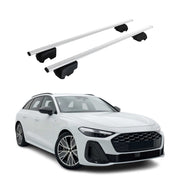 Barres de toit transversales pour Audi A5 B10 Break 2025-2026 Fer Argent 2Pcs