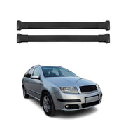 Barres de toit transversales pour Skoda Fabia 1999-2007 Aluminium Noir