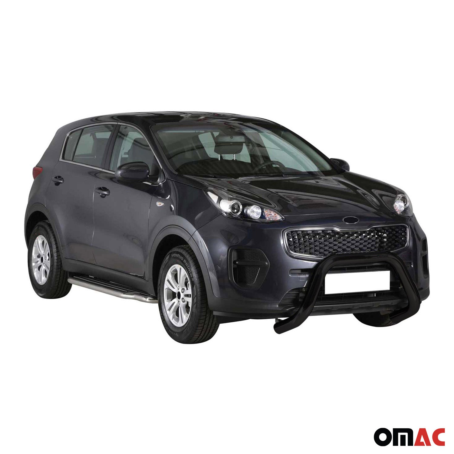 Pare-buffle Avant pour Kia Sportage 2016-2018 76 mm en Acier Noir