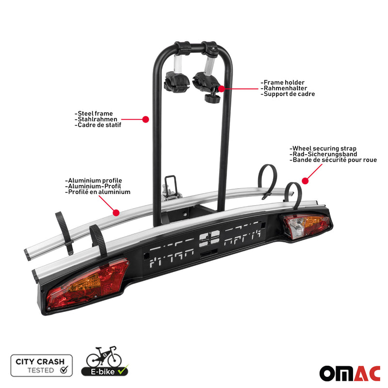 Menabo Merak K Porte-Velos sur Attelage pour 2 Velos