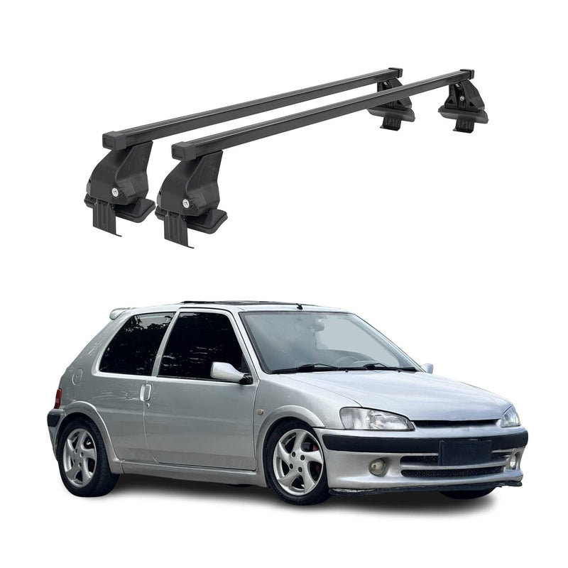 Barres Transversales Menabo pour Peugeot 106 1992-2004 5-portes Noir