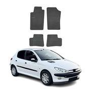 Tapis de Sol pour Peugeot 206 1998-2009 Caoutchouc Noir