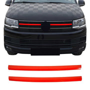 Moulure de Grille de Calandre pour VW T6 Transporter 2015-2019 Highline Rouge 2x