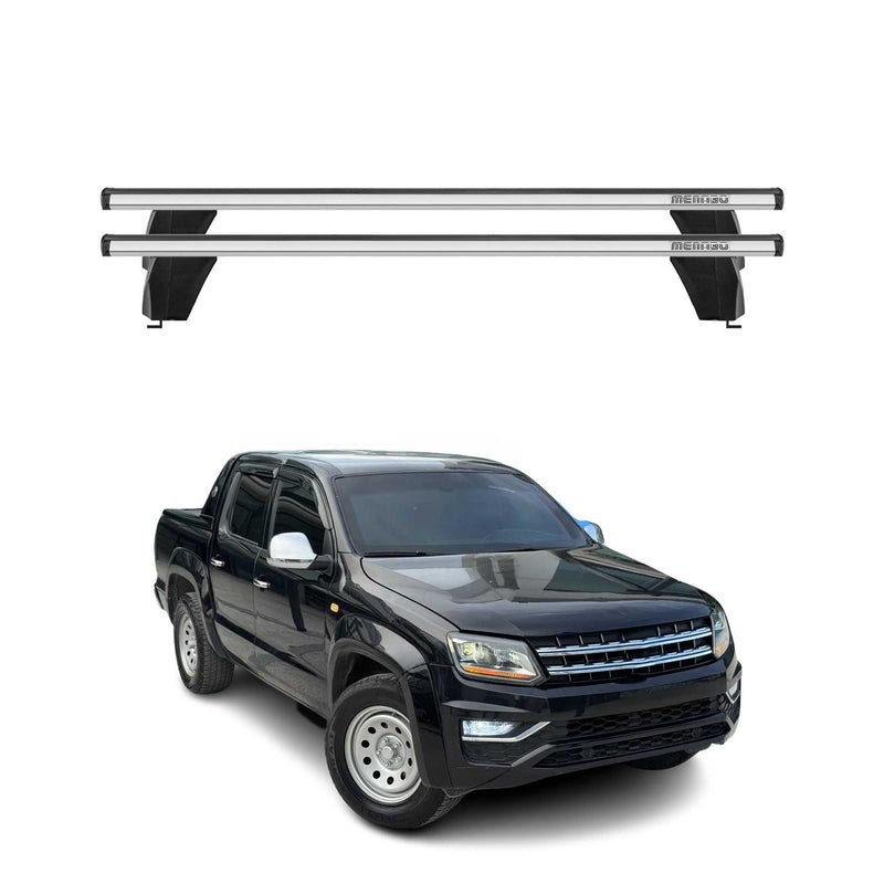 Menabo Barres de toit Transversales pour VW Amarok 2010-2016 Alu Gris ABE 2x