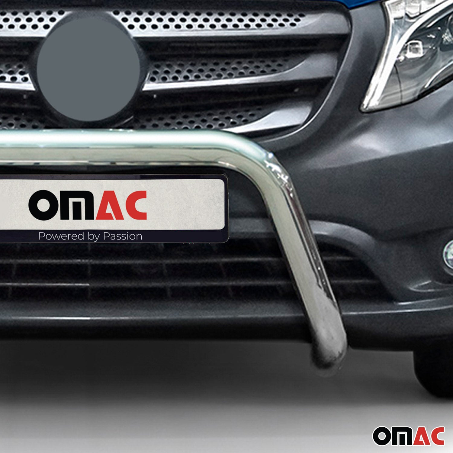 Pare-Buffle Avant Pour Mercedes Vito W447 2014-2019 Pre-FL Argent Acier Inoxy