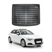 Tapis de coffre Supérieur pour Audi A3 2020-2027 Sportback Noir Caoutchouc TPE