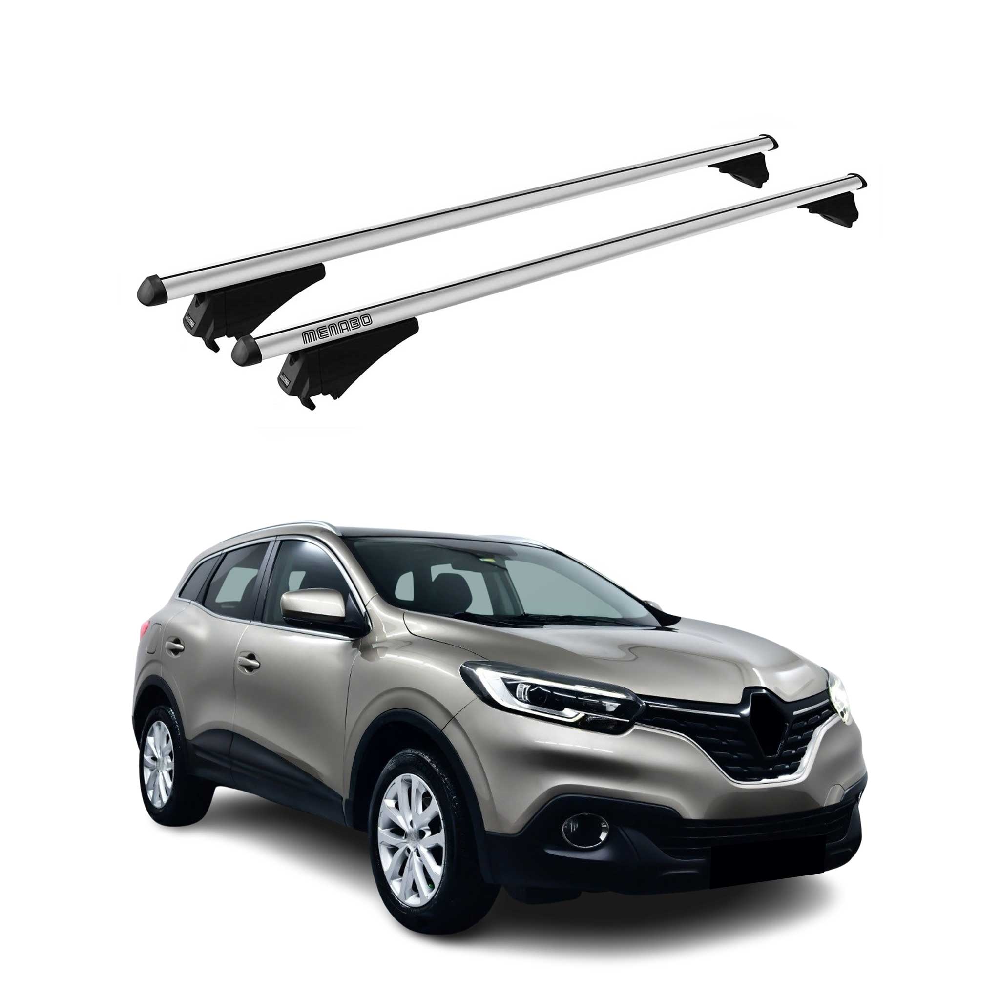 Tiger Barres de toit transversales pour Renault Kadjar 2015-2022 Gris