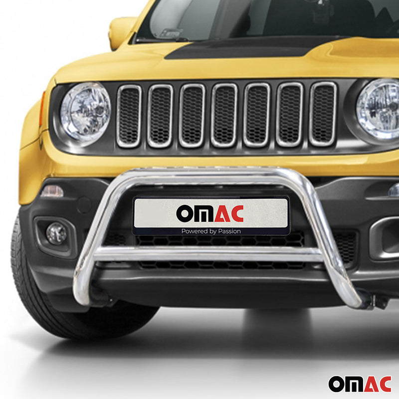 Pare-Buffle Avant Pour Jeep Renegade 2014-2021 Acier Inoxydable Argent