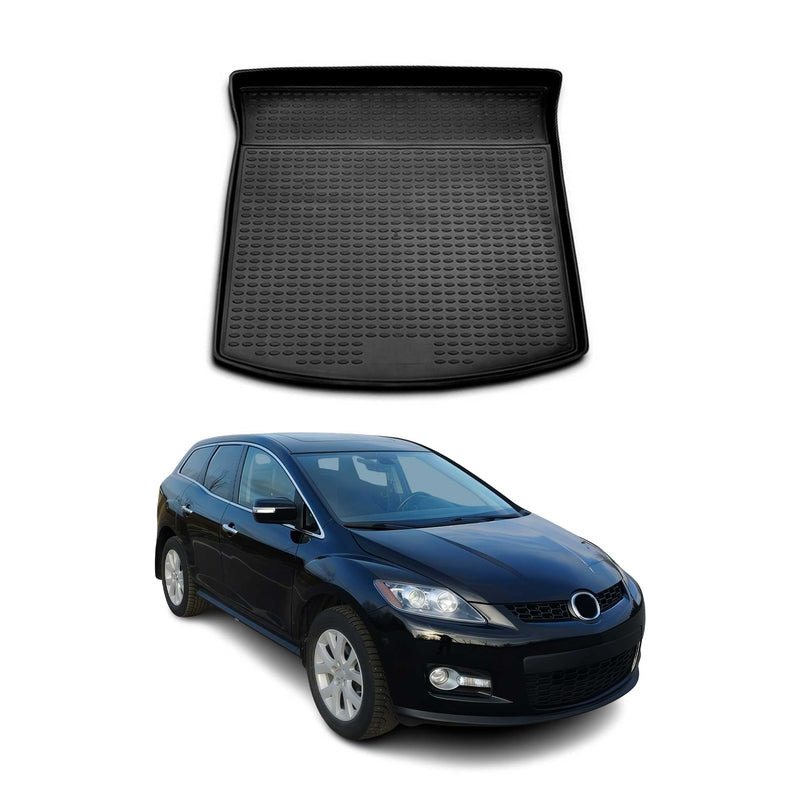Tapis de Coffre pour Mazda CX-7 2007-2012 en caoutchouc TPE 3D Noir 1Pcs