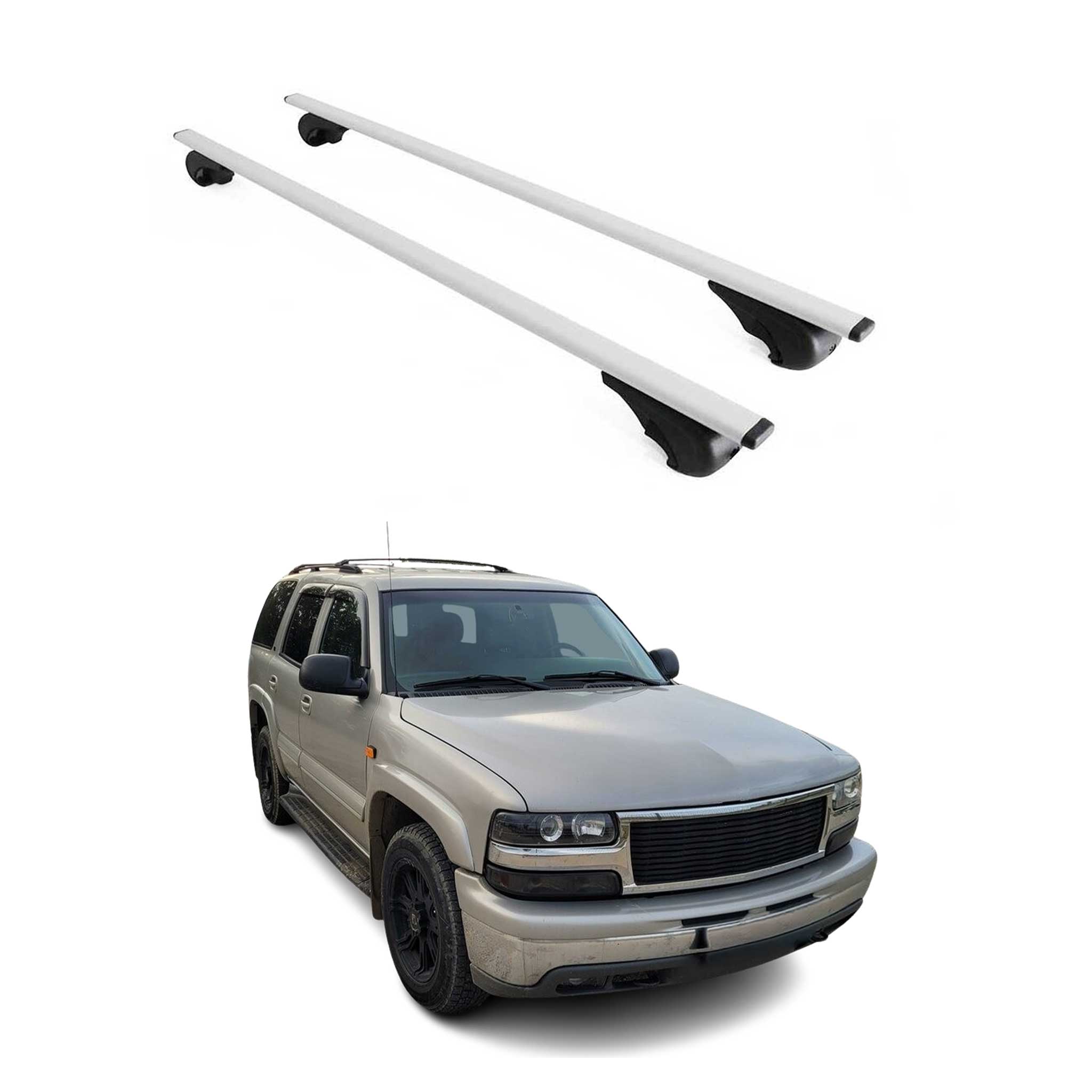 2000-2006 Chevrolet Tahoe Barres de toit Transversales en Fer Argent