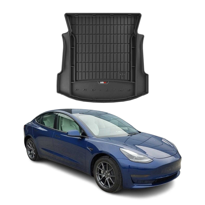 Tapis de Coffre pour Tesla Model 3 2017-2022 TPE Noir