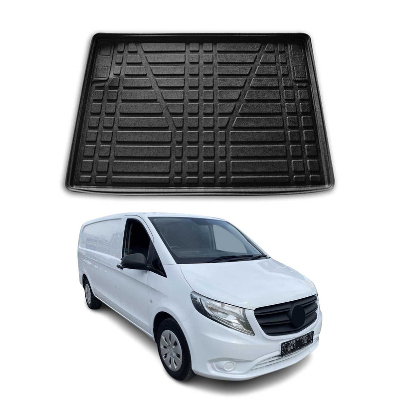 Tapis de Coffre pour Mercedes Vito W447 2014-2025 en TPE Noir