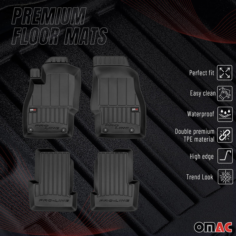 Tapis de Sol pour Opel Corsa D 2006-2014 Caoutchouc TPE Noir