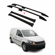 Kit Barres de toit pour VW Caddy 2010-2015 Alu Noir L2 Empattement Long 4x