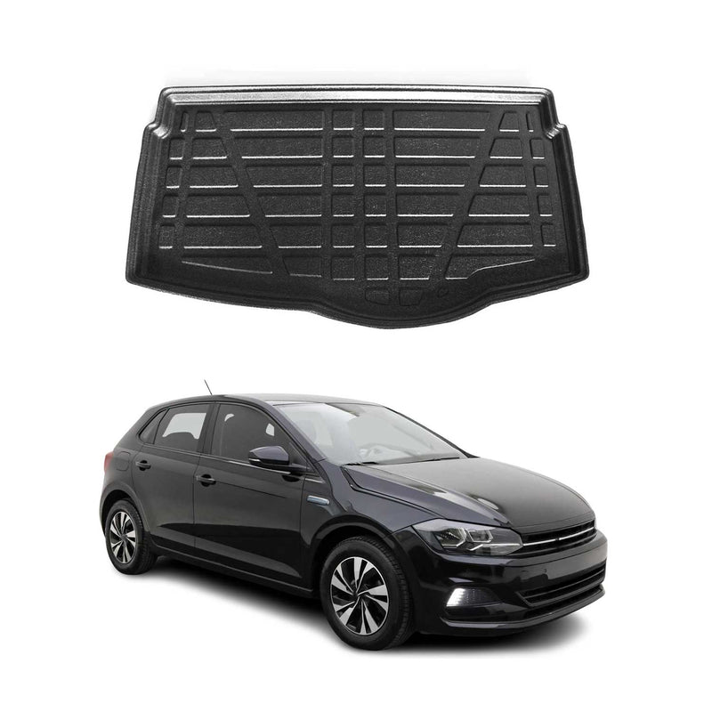 Tapis de Coffre pour VW Polo VI 2017-2025 HB en TPE Noir
