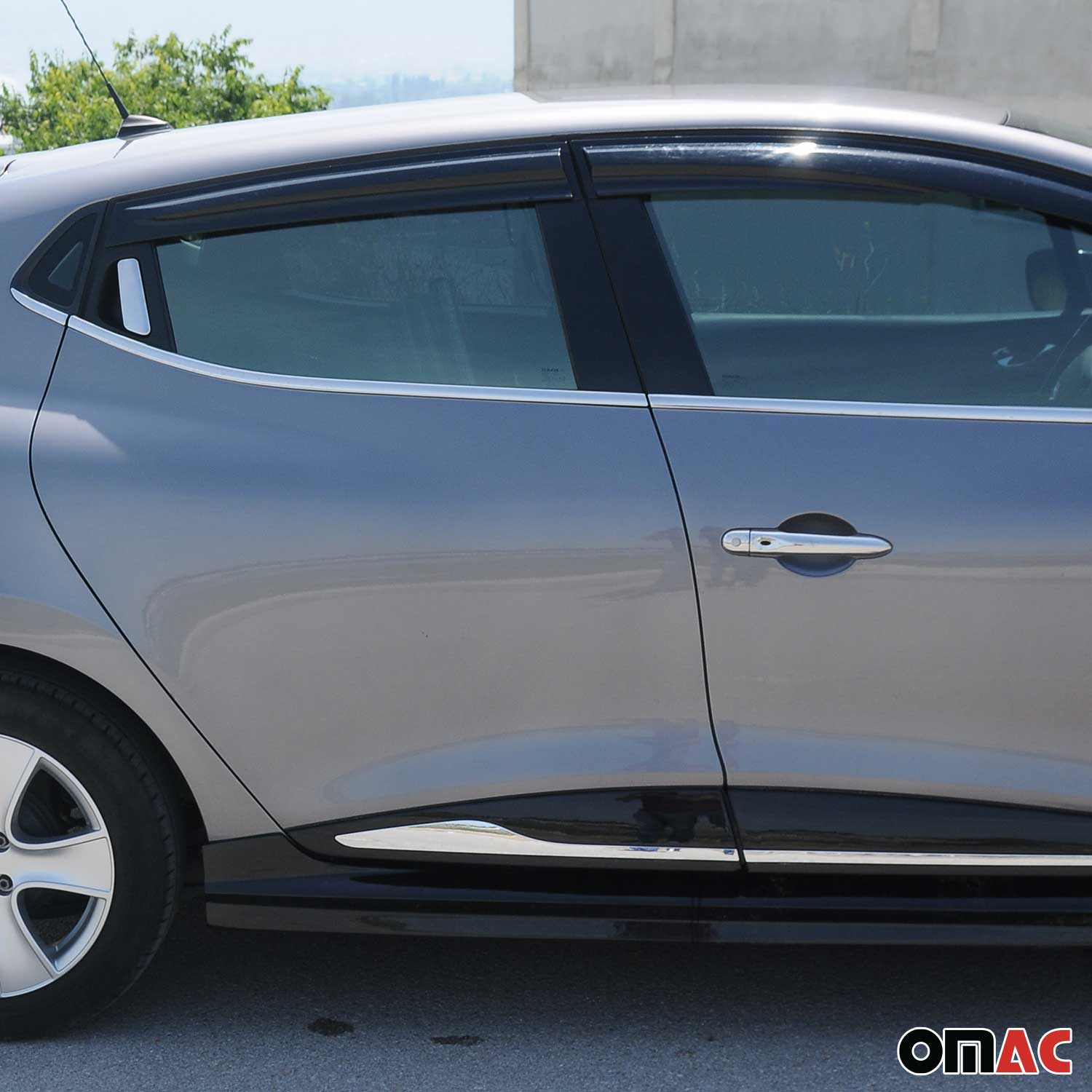 Couverture de poignée de porte pour Renault Clio 2012-2019 Acier Sans clé 6Pcs
