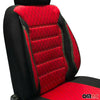 Housse de siège Auto avant pour VW T6 T6.1 Transporter 2015-2024 1+1 noir-rouge