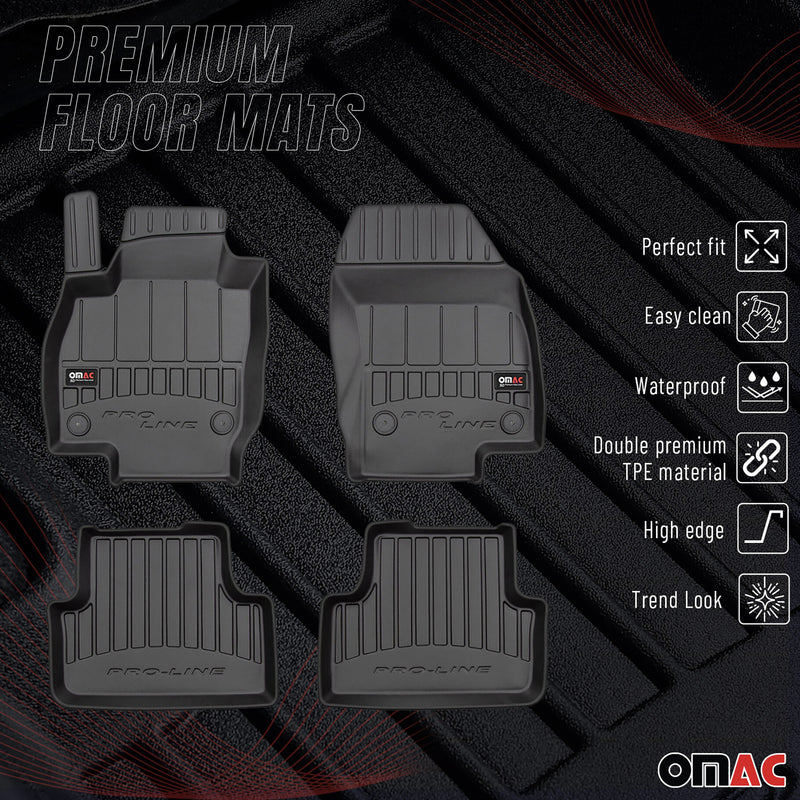 Tapis de Sol pour VW T-Cross 2018-2022 Caoutchouc TPE Noir