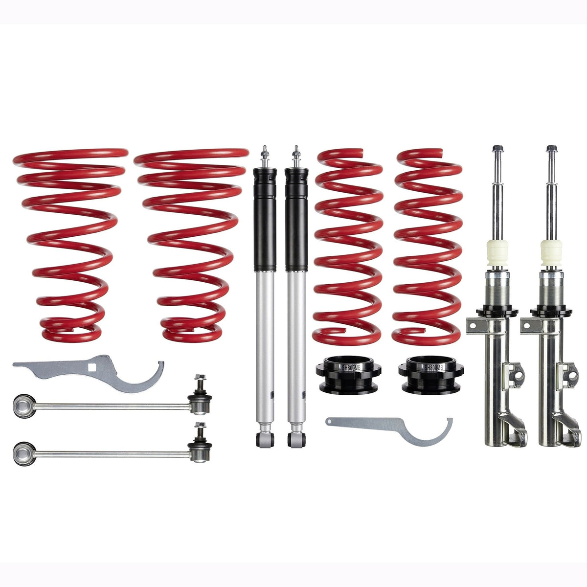 JOM Redline Combinés Filetés pour Mercedes C-Klasse W203 Berline C180/C200/C220/C230/C240 Kit