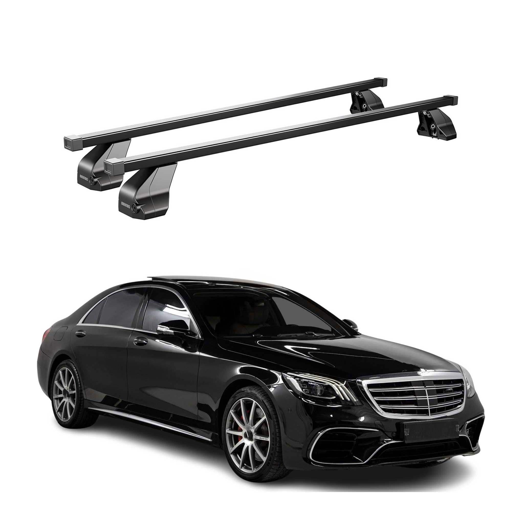Barres Transversales Menabo pour Mercedes S W222 2014-2020 Noir