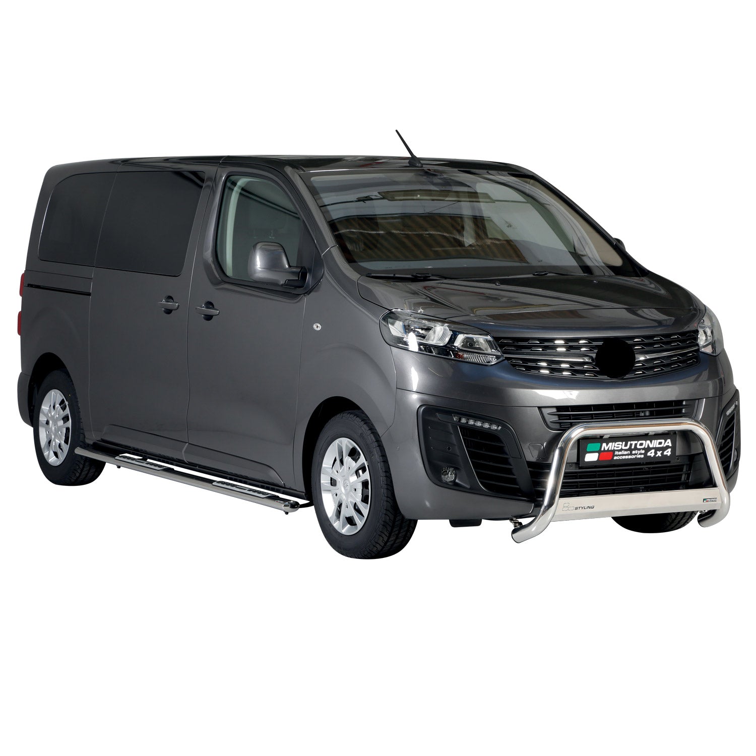 Pare-buffle Avant pour Opel Zafira Life 2019-2026 63mm en Acier Inoxy Argent