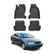 OMAC Tapis de sol caoutchouc pour Audi A4 B6 Berline 2001-2004 Noir Premium