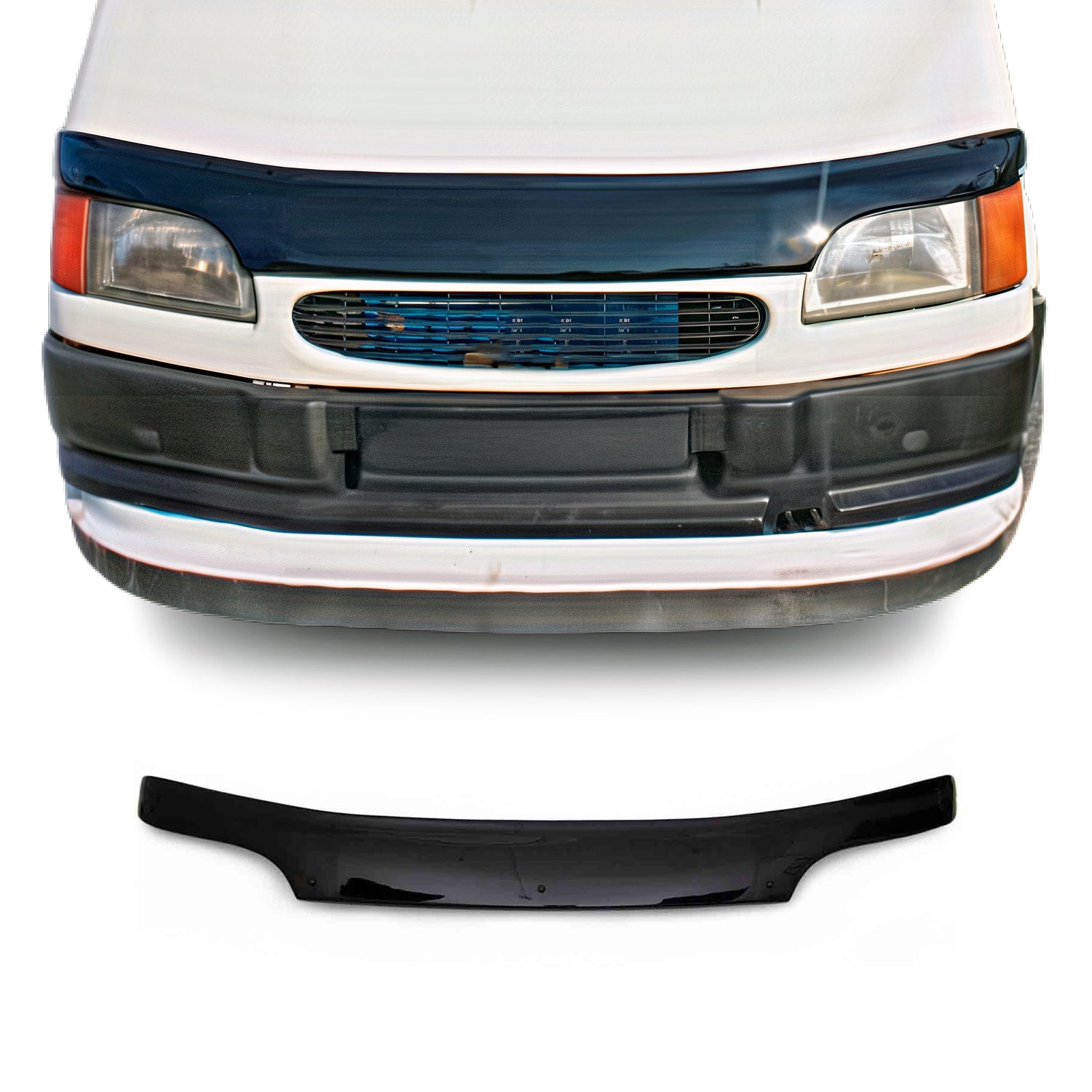 Deflecteurs d'air capot de voiture pour Ford Transit 1995-2000 Acrylique Noir