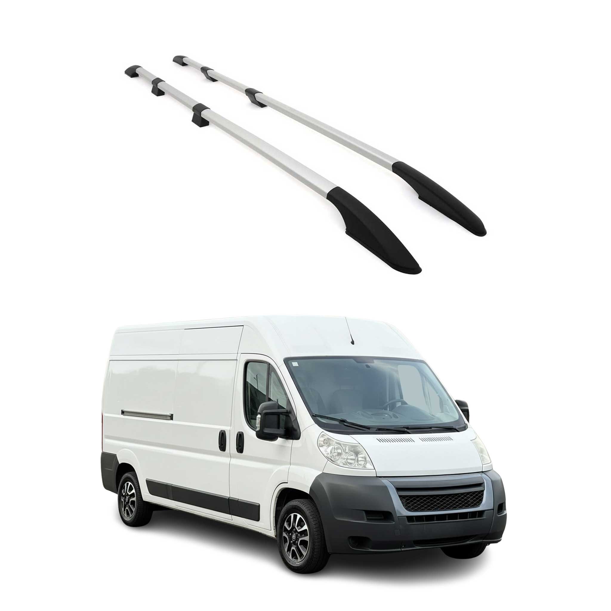 2006-2026 Citroen Jumper Barres de toit longitudinales  L3 H2 Alu Silber 2x
