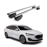 Barres de toit Transversales pour Ford Focus Turnier 2018-2025 Alu Gris ABE