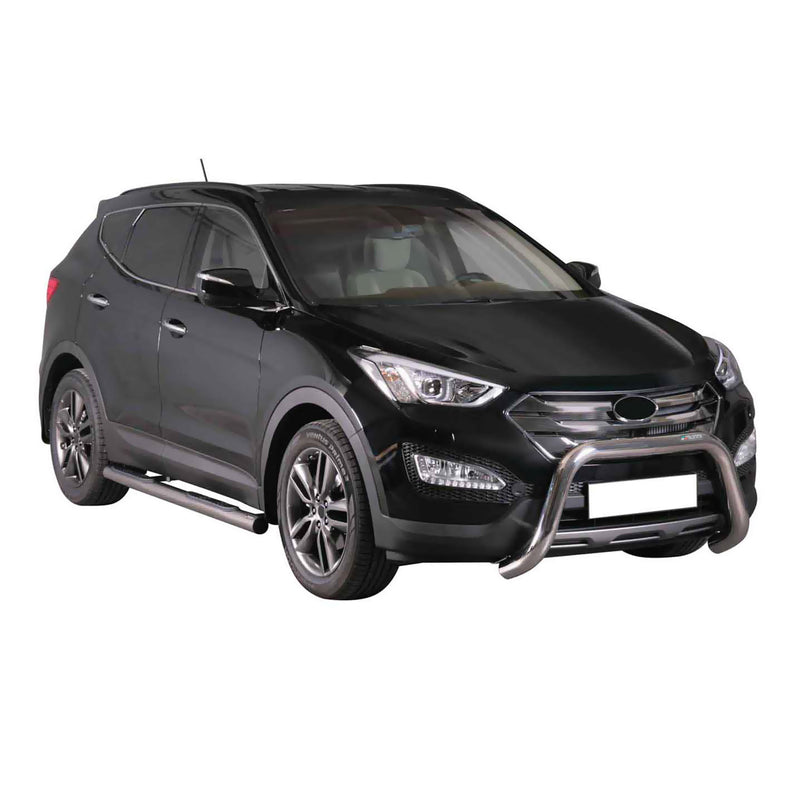 Pare-buffle Avant pour Hyundai Santa Fe 2012-2015 76 mm en Acier Gris