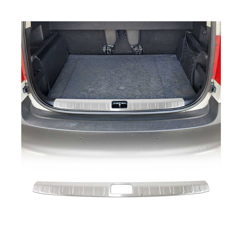Protection de seuil de coffre pour Škoda Yeti 2010-2013 en acier argent 1 pièce