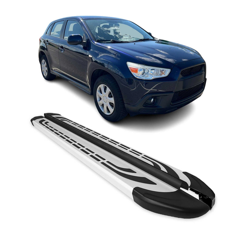 Marchepieds Latéraux pédale pour Mitsubishi ASX 2010-2024 Aluminium Gris 2Pcs