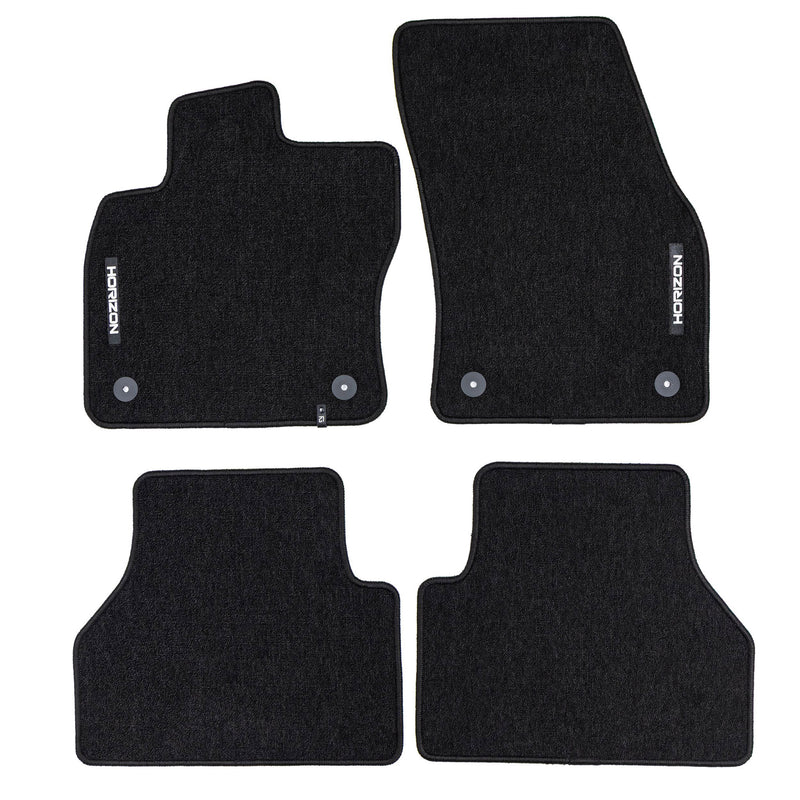 Tapis de Sol de Voiture pour VW Caddy IV California 2022-2025 Velours Noir 4Pcs