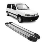 Marchepieds Latéraux pour Peugeot Partner 1996-2008 Argent Aluminium 2Pcs