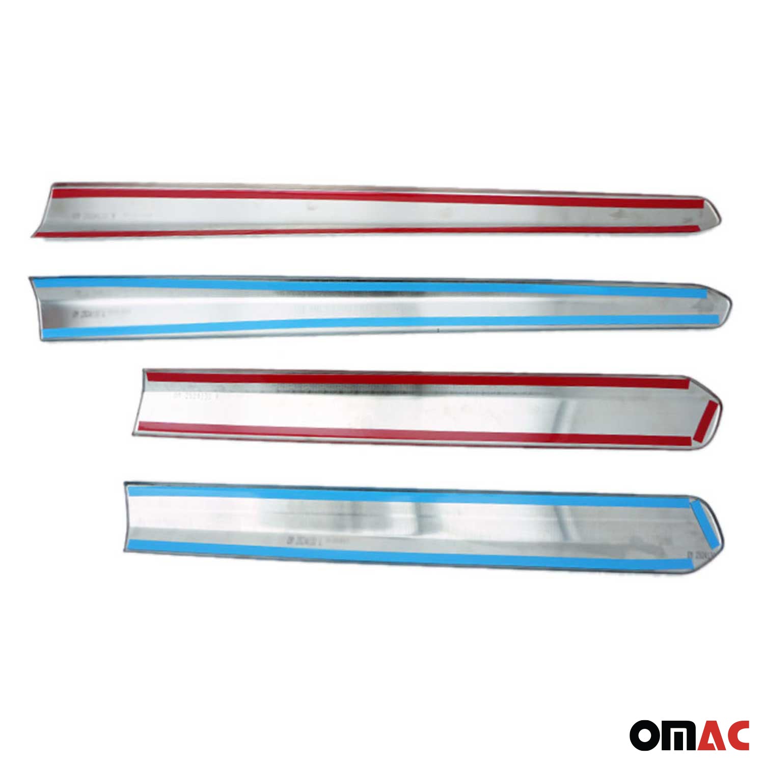 Garniture Baguette de porte latérale pour Fiat Doblo Opel Combo D inox 4Pcs