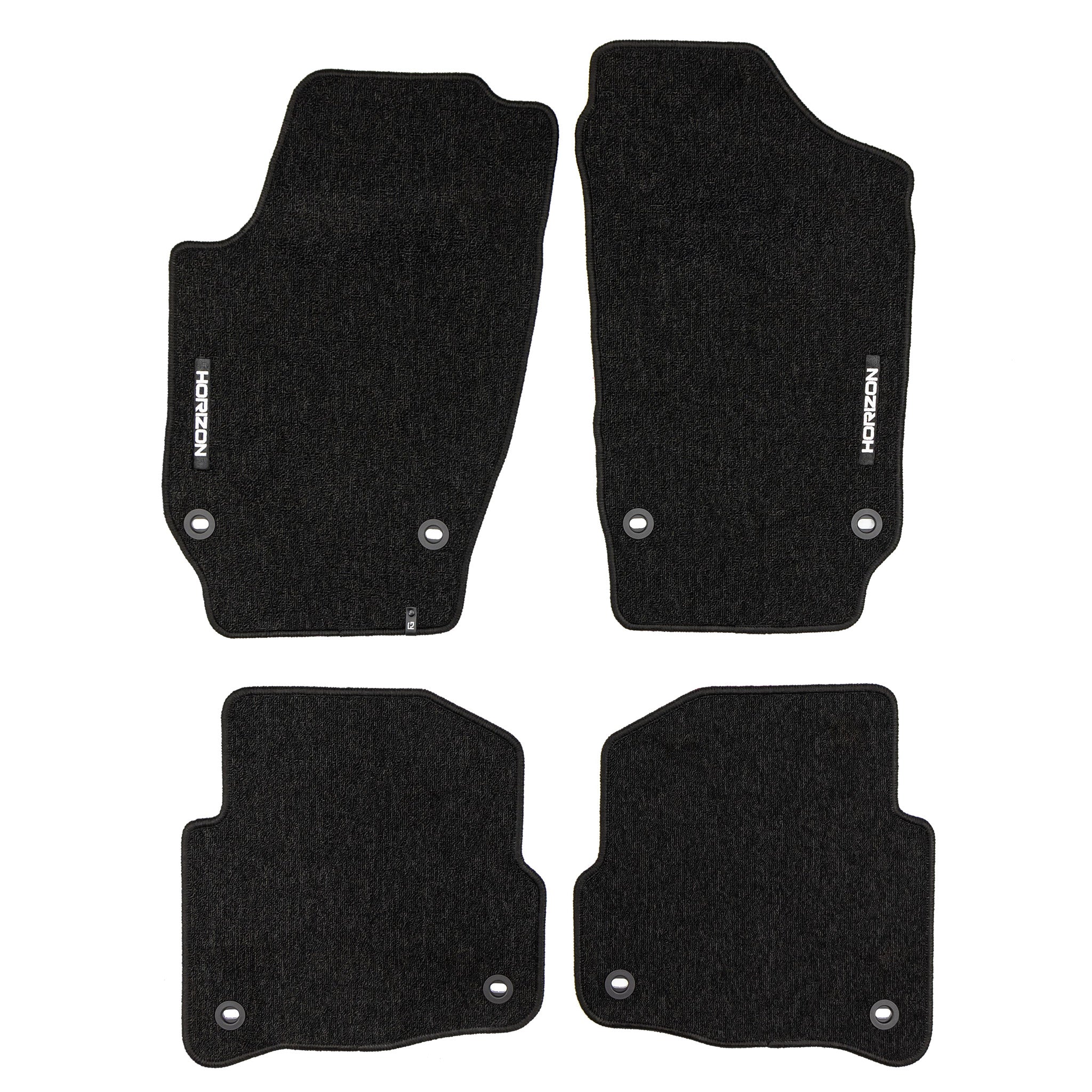 Tapis de Sol de Voiture pour VW Polo IV 2003-2009 FL Velours Imperméable 4Pcs