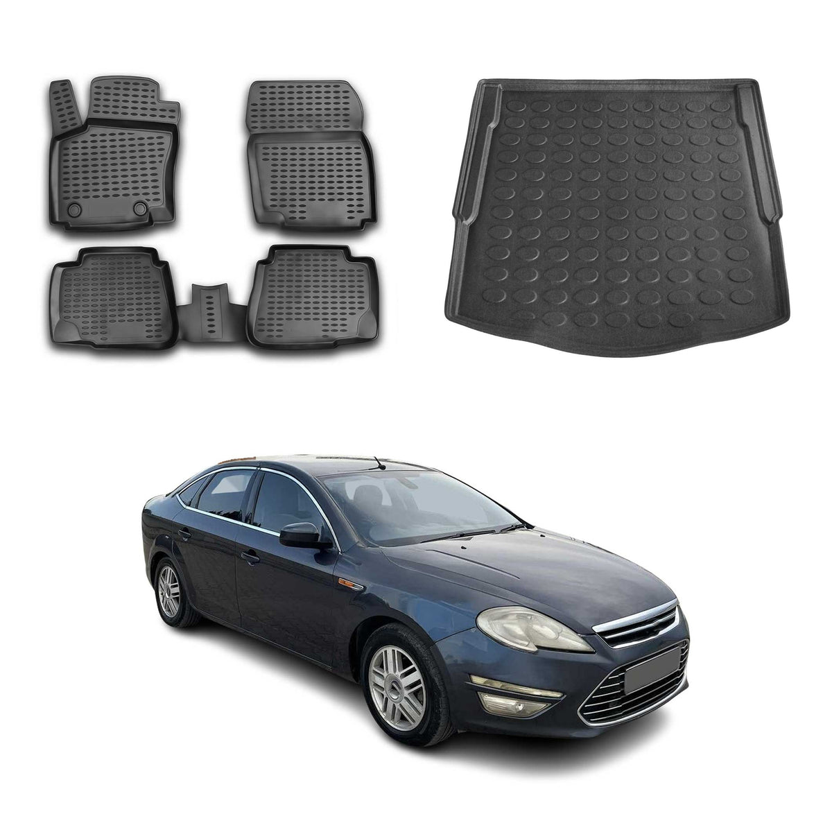OMAC Kit Tapis de Sol et Coffre pour Ford Mondeo mk4 Liftback 2007-2014