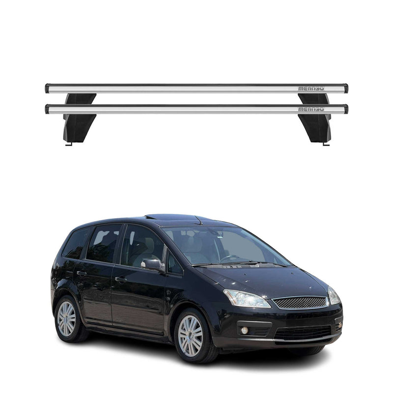 Menabo Barres de toit Transversales pour Ford C-Max 2003-2010 Alu Gris ABE 2x