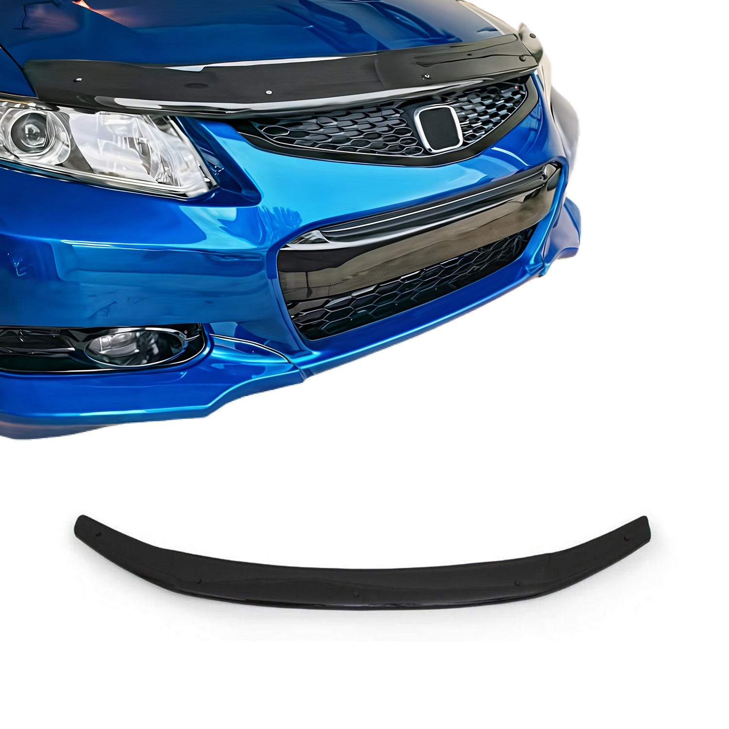 Deflecteurs d'air capot de voiture pour Honda Civic 2012-2016 Acrylique Noir