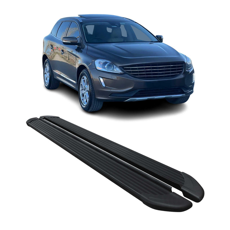 Marchepieds Latéraux pédale pour Volvo XC60 2009-2017 Noir Aluminium 2Pcs