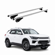 Menabo Barres de toit pour KGM Korando 2024-2026 Argenté Aluminium 2 Pièces