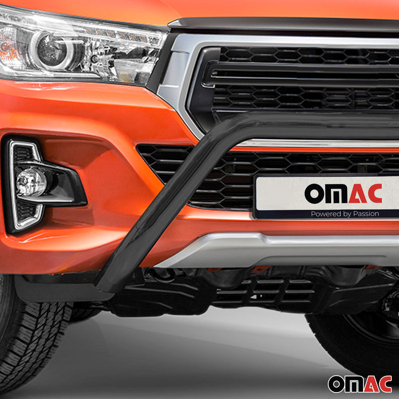 Pare-Buffle Avant Pour Toyota Hilux 2018-2020 Acier Inoxydable Noir