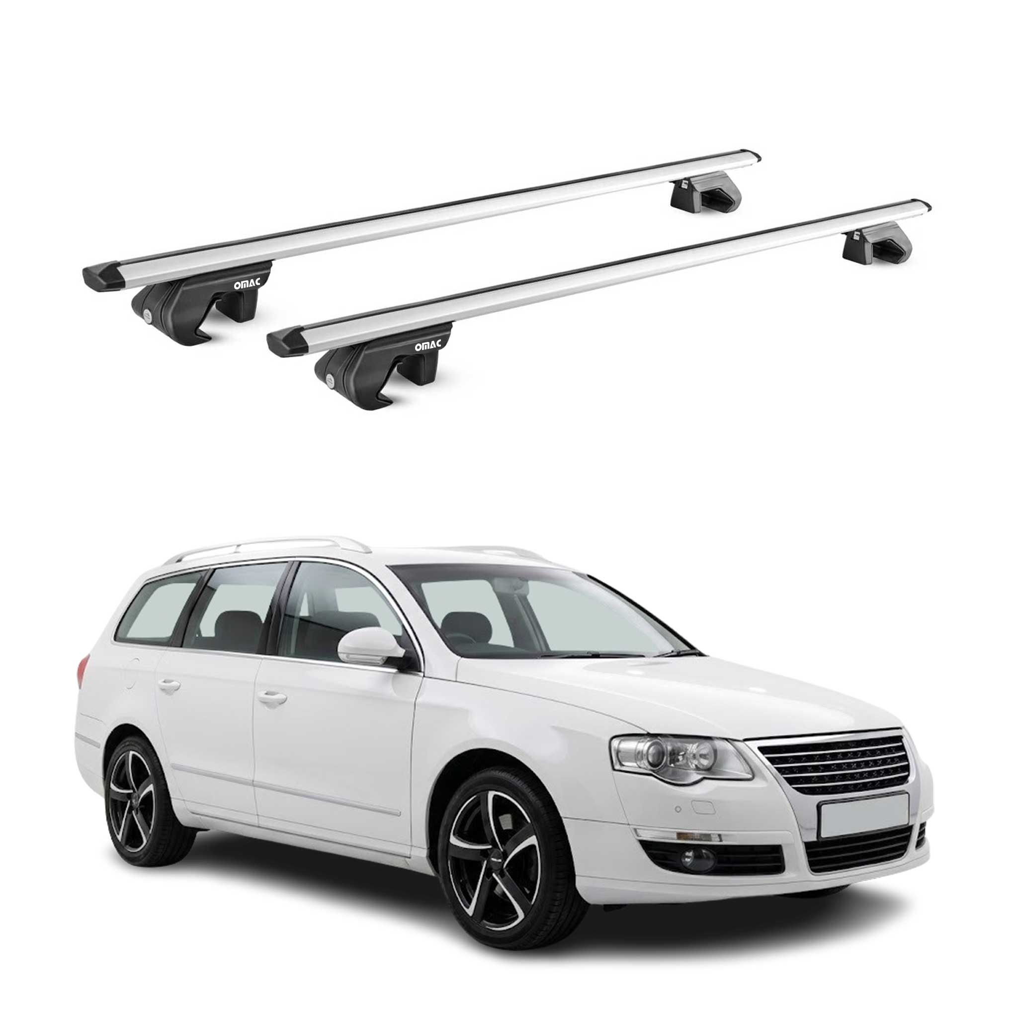 Barres de toit transversales pour VW Passat B6 B7 Break 2005-2014 Gris ABE